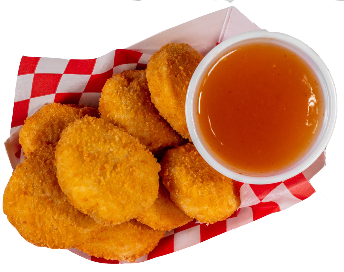 Chicken nuggets with dipping sauce