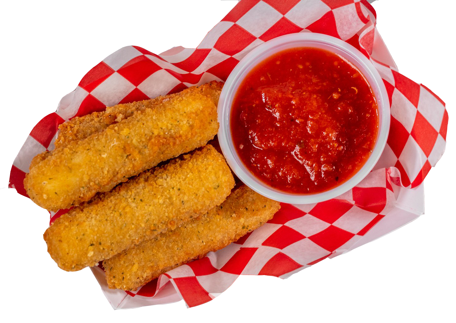 Mozzarella sticks with marinara sauce